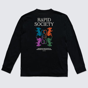 BLACK LONGSLEEVE SHIRT RAPID SOCIETY